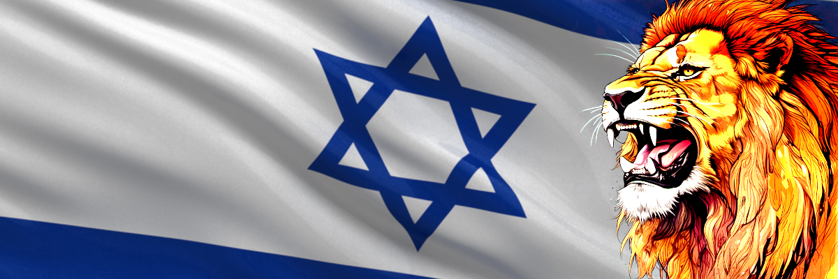 Israel flag, lion of Judah