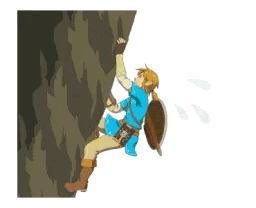 link climbing a cliff