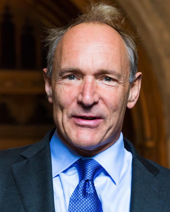 Sir Tim Berners-Lee, 2014, in suit jacket & blue tie